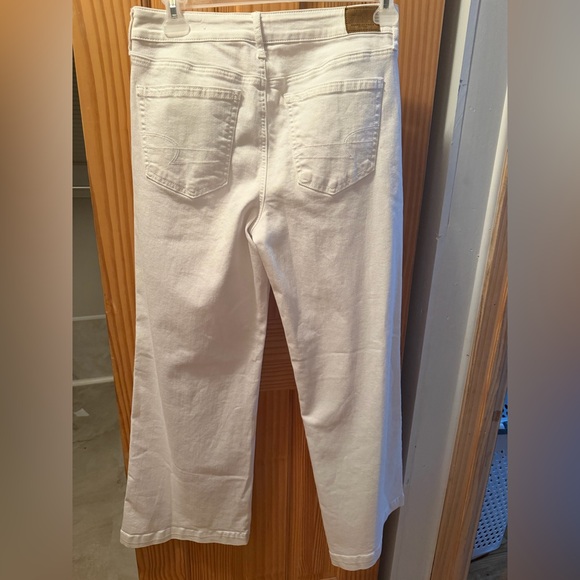 American Eagle Outfitters wide leg White Jeans - Picture 2 of 6